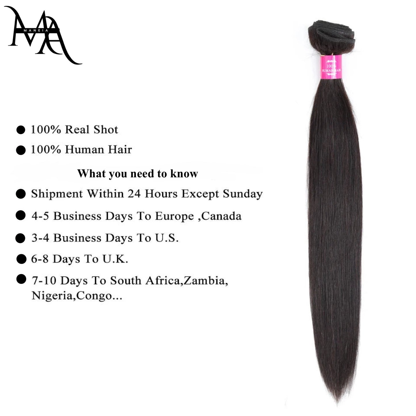 Brazilian Straight Human Hair Bundles With HD Closure With 2x6 Deep Closure