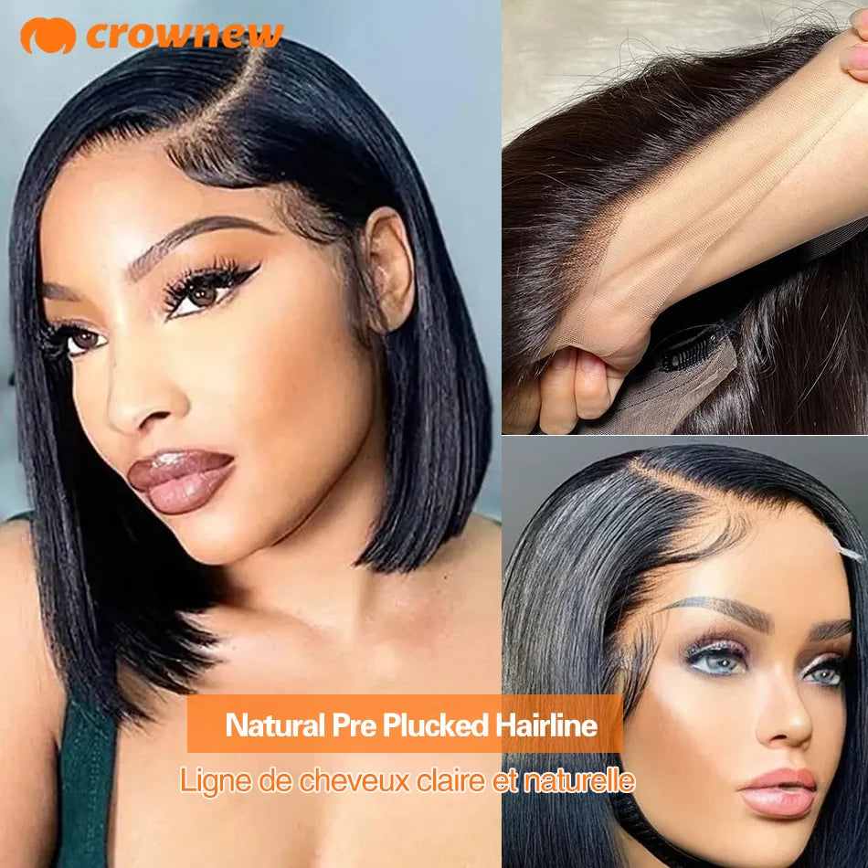 Bob Wig Human Hair Lace Front Wigs Human Hair 100% Human Hair Wigs Hd Transparent 13X4 Straight Lace Frontal Bob Wigs Cheap wigs