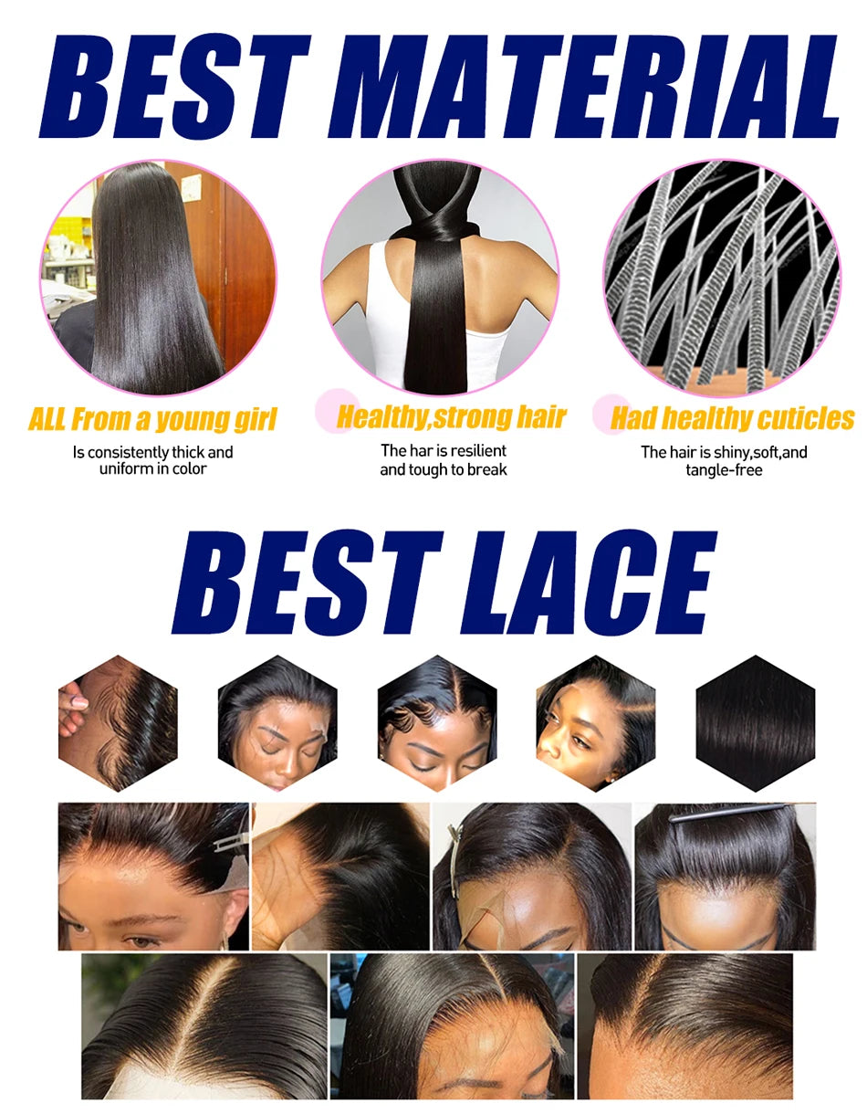 Bob Wig Human Hair Lace Front Wigs Human Hair 100% Human Hair Wigs Hd Transparent 13X4 Straight Lace Frontal Bob Wigs Cheap wigs