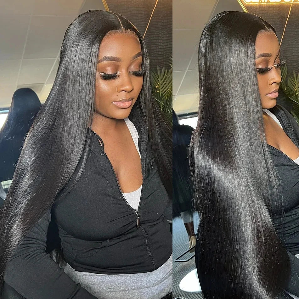 Glueless Wear & Go Bone Straight HD Lace Front Wig – Pre-Plucked Human Hair