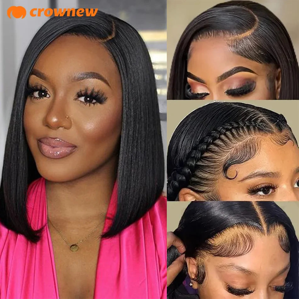 Bob Wig Human Hair Lace Front Wigs Human Hair 100% Human Hair Wigs Hd Transparent 13X4 Straight Lace Frontal Bob Wigs Cheap wigs