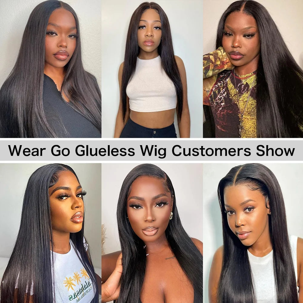 Glueless Wear & Go Bone Straight HD Lace Front Wig – Pre-Plucked Human Hair